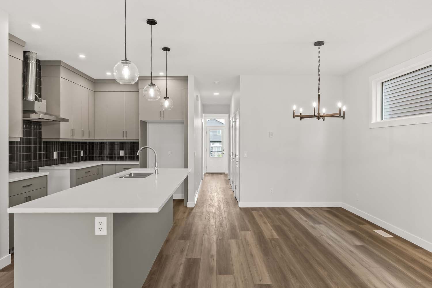 Kitchen of quick possession home in Chinook Gate Airdrie