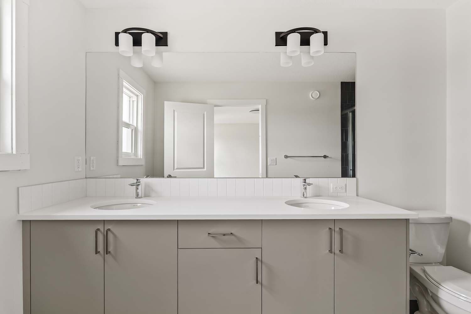 Ensuite of quick possession home in Chinook Gate Airdrie