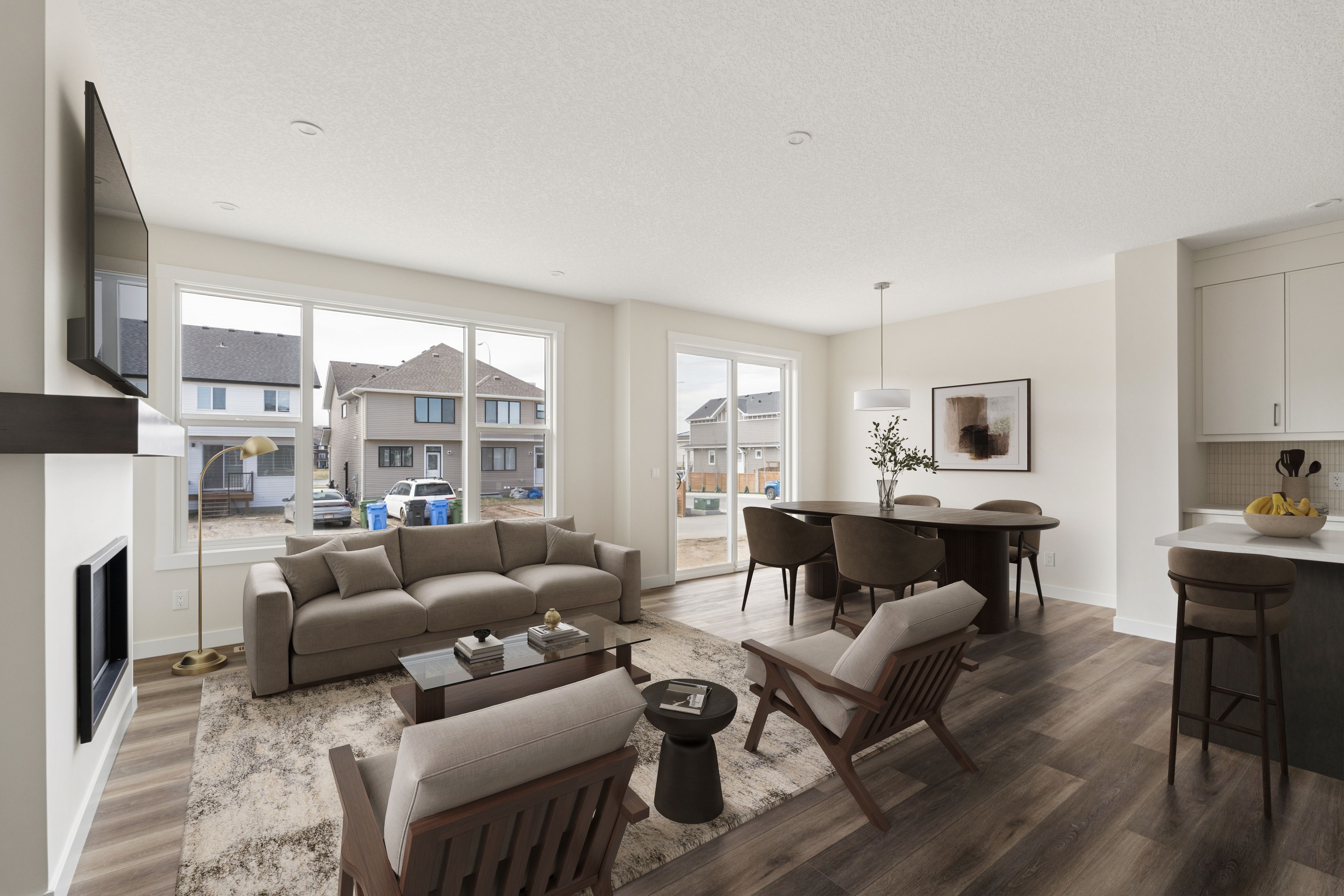 A photo of the front garage quick possession home at 120 Creekstone Circle SW in Creekstone by Brookfield Residential