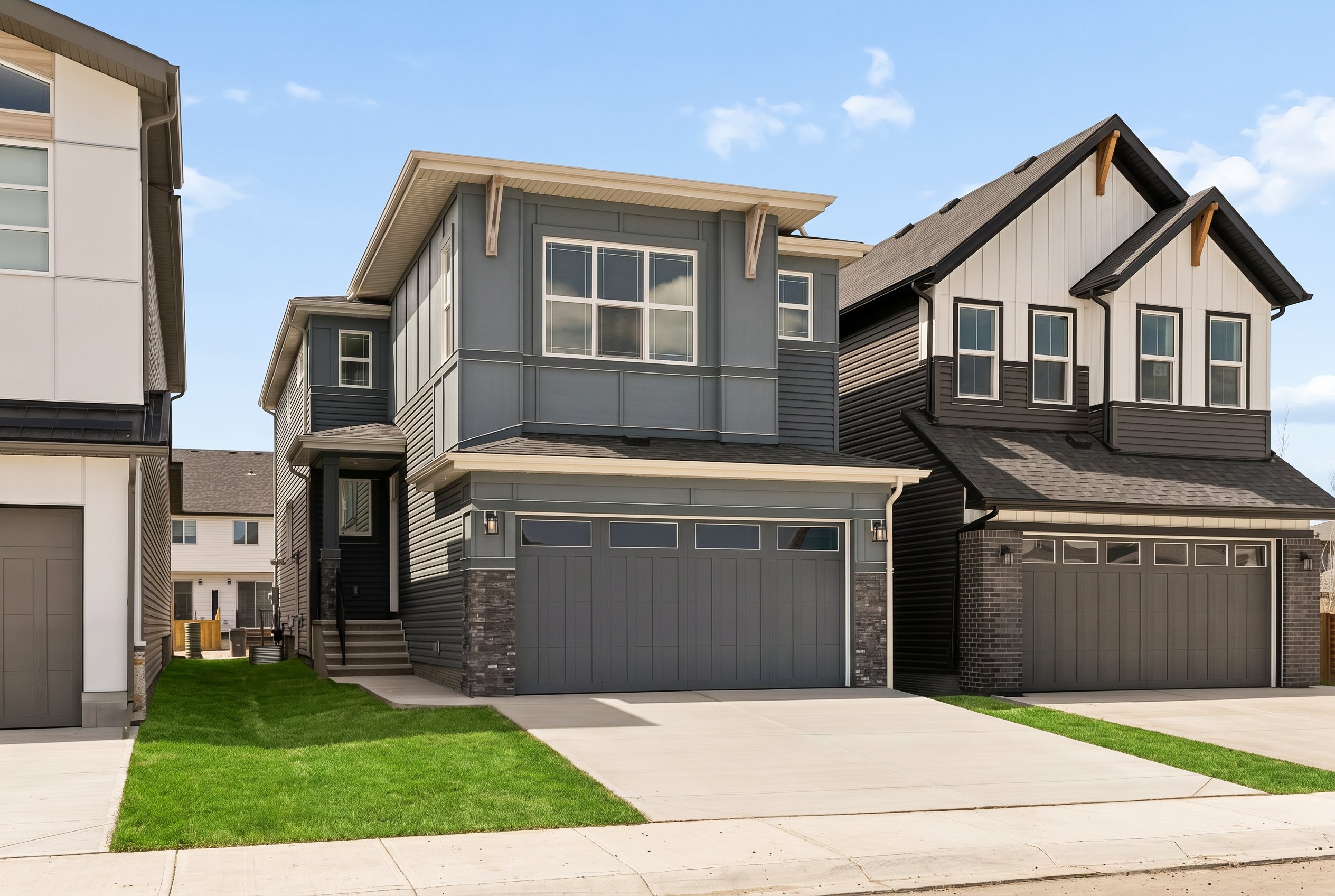 A photo of the front garage quick possession home at 120 Creekstone Circle SW in Creekstone by Brookfield Residential