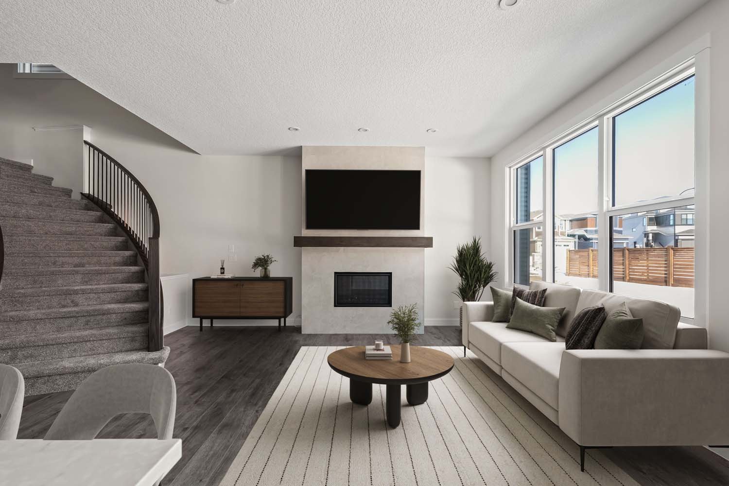 A photo of a quick possession home by Brookfield Residential, located at 167 Lucas Gardens NW in Livingston, Calgary, Alberta.