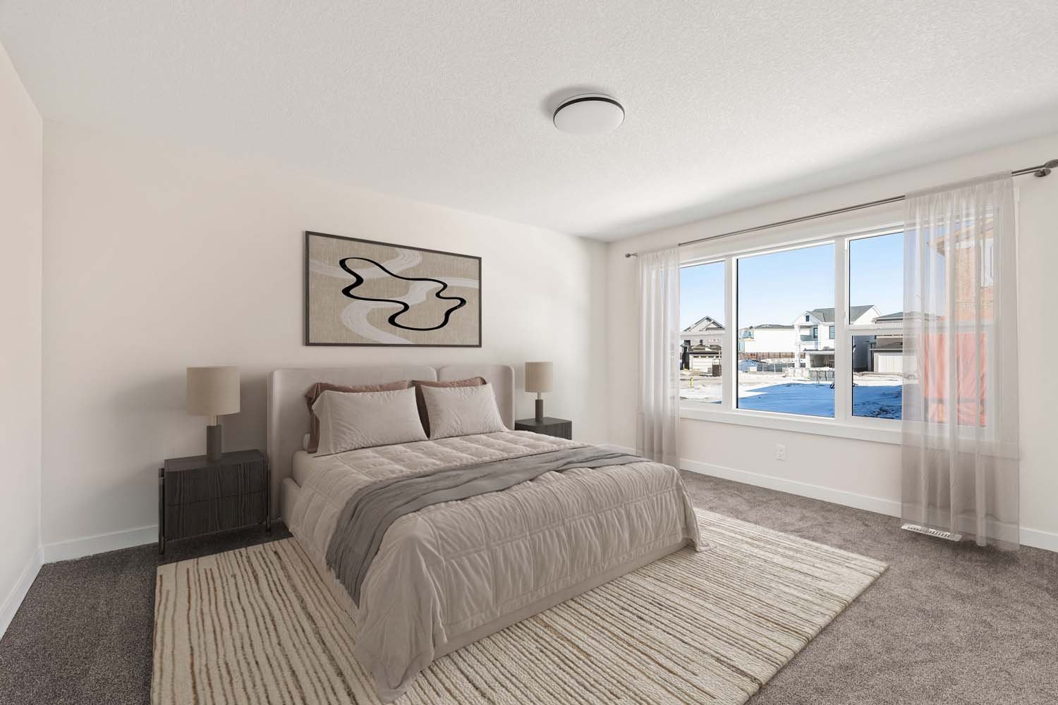 A photo of a quick possession home by Brookfield Residential, located at 167 Lucas Gardens NW in Livingston, Calgary, Alberta.