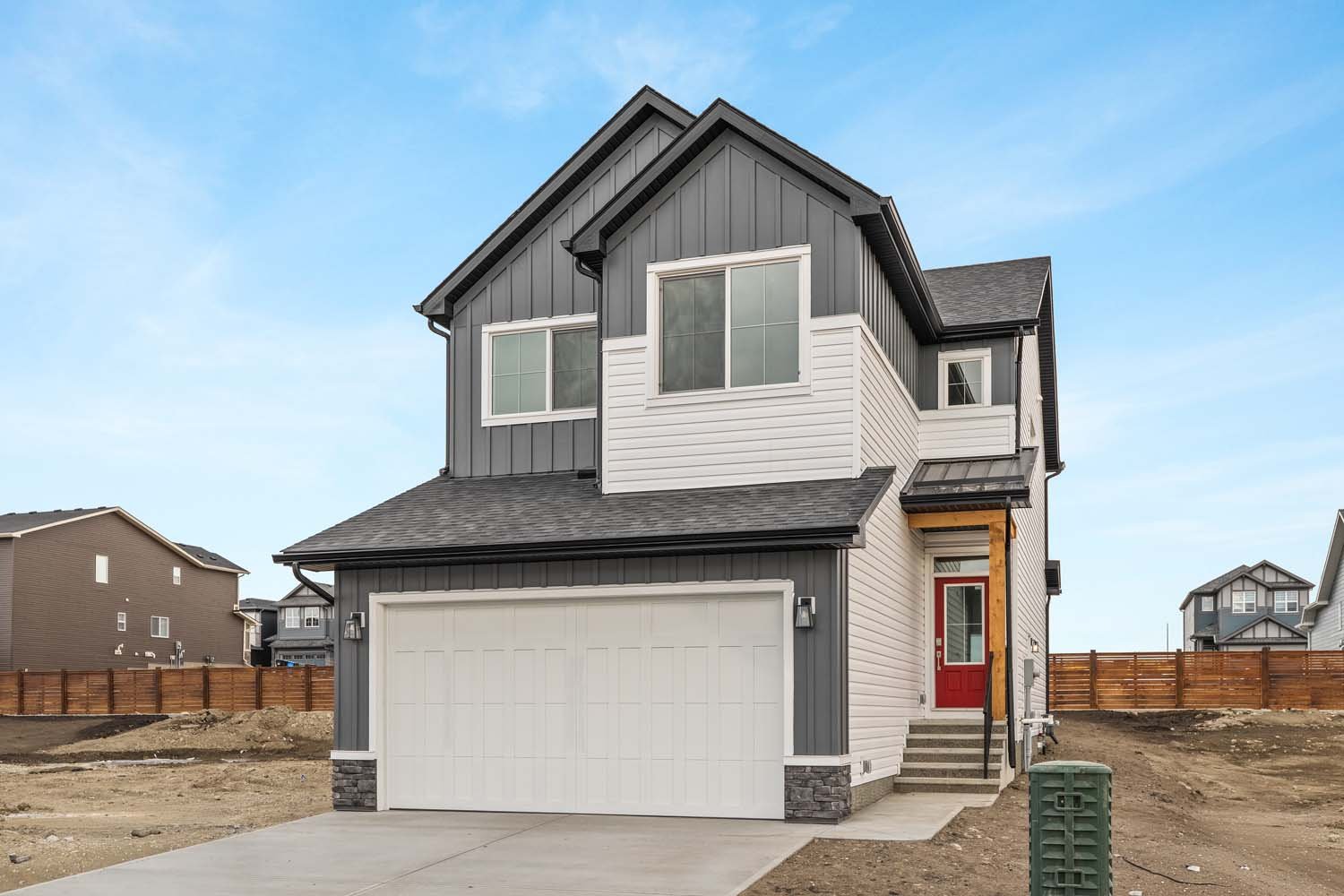 A photo of a quick possession home by Brookfield Residential located at 207 Lucas Gardens NW in Livingston, Calgary, Alberta.