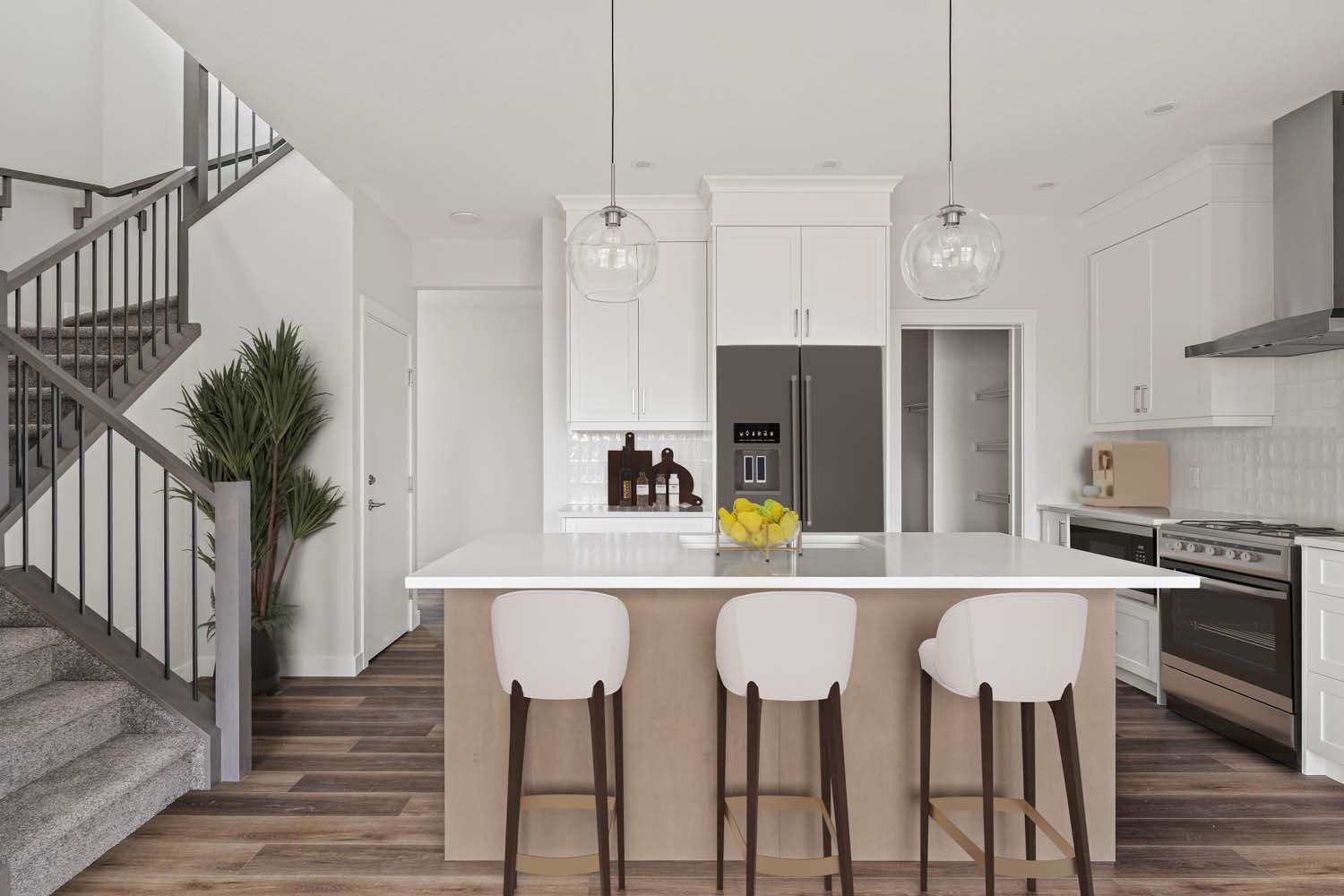 A photo of a quick possession home by Brookfield Residential located at 207 Lucas Gardens NW in Livingston, Calgary, Alberta.