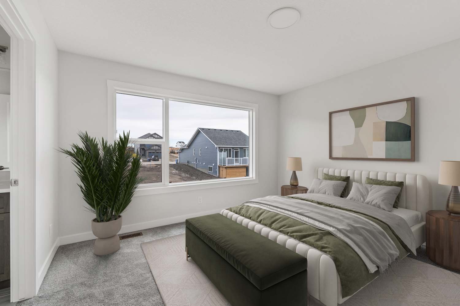 A photo of a quick possession home by Brookfield Residential located at 207 Lucas Gardens NW in Livingston, Calgary, Alberta.