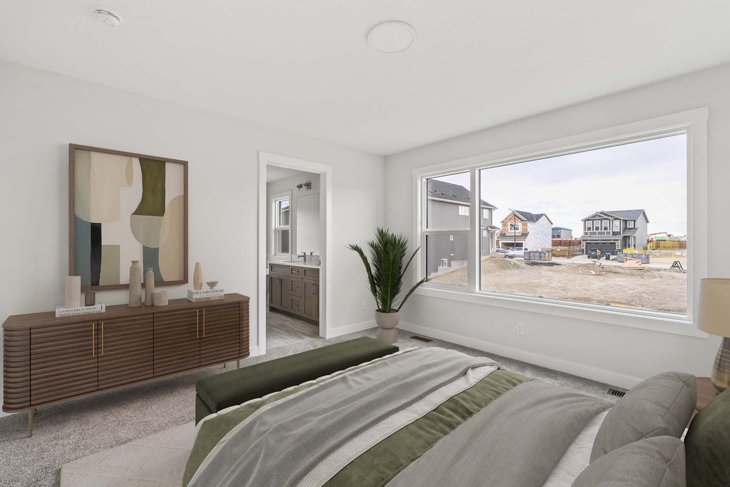 A photo of a quick possession home by Brookfield Residential located at 207 Lucas Gardens NW in Livingston, Calgary, Alberta.