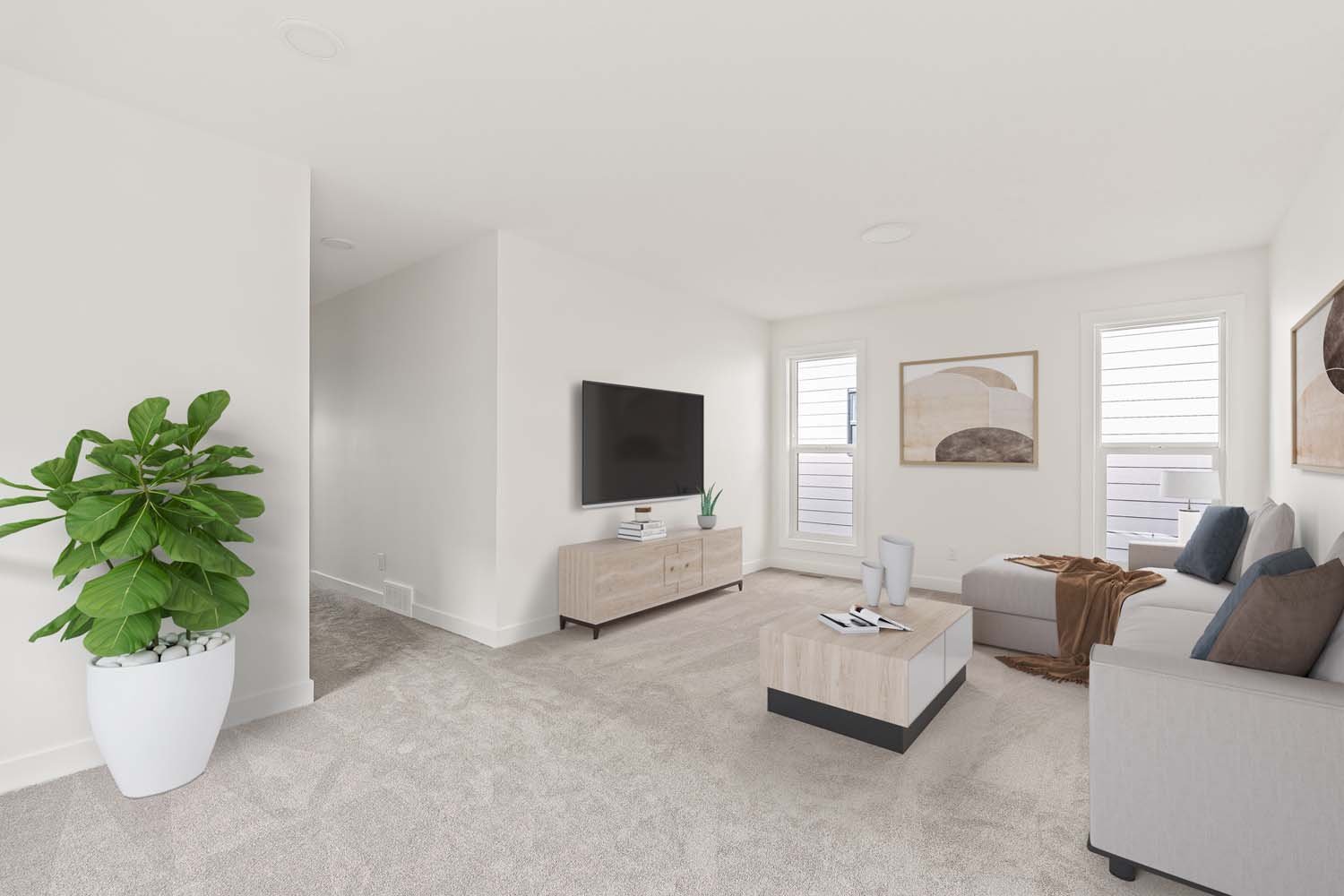 A photo of a quick possession home by Brookfield Residential, located at 486 Lucas Way NW in Livingston, Calgary, Alberta.