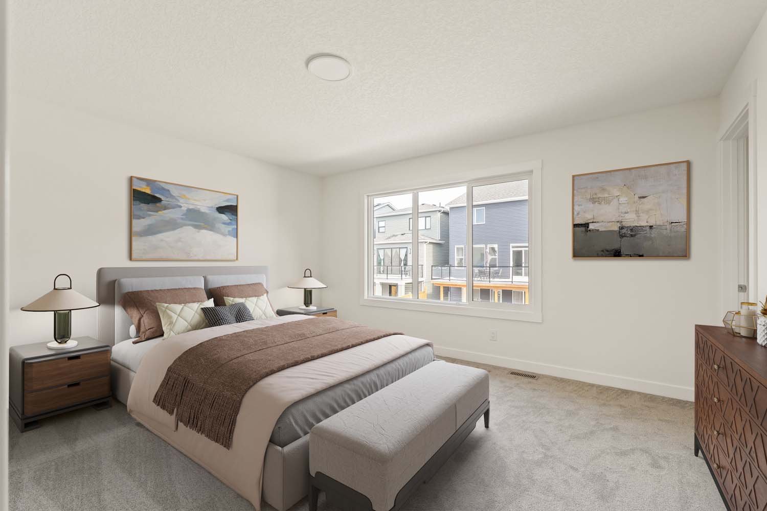 A photo of a quick possession home by Brookfield Residential, located at 486 Lucas Way NW in Livingston, Calgary, Alberta.