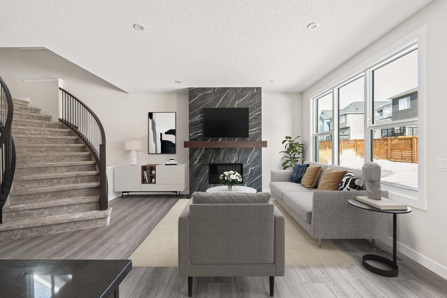 A photo of a quick possession home by Brookfield Residential, located at 506 Lucas Way NW in Livingston, Calgary, Alberta.