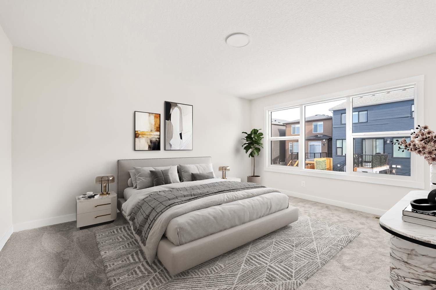 A photo of a quick possession home by Brookfield Residential, located at 506 Lucas Way NW in Livingston, Calgary, Alberta.