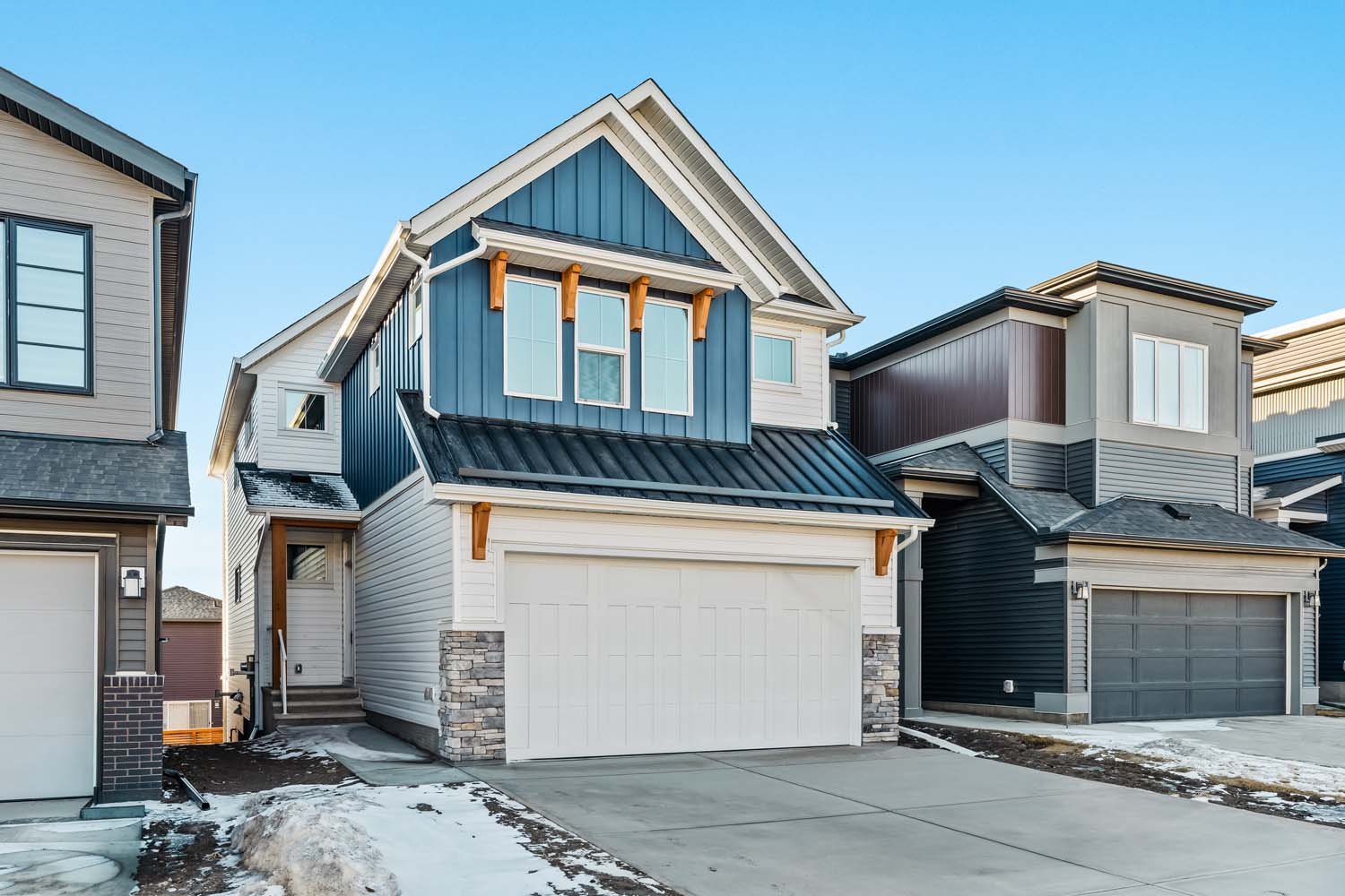 A photo of a quick possession home by Brookfield Residential, located at 54 Lucas Place NW in Livingston, Calgary, Alberta.