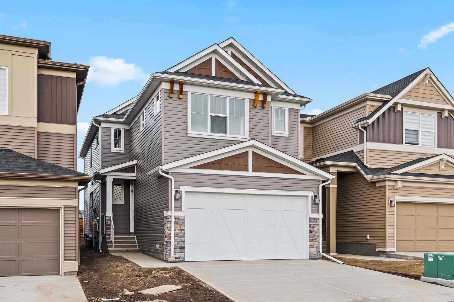 A photo of a quick possession home by Brookfield Residential located at 87 Lucas Passage NW in Livingston, Calgary, Alberta.