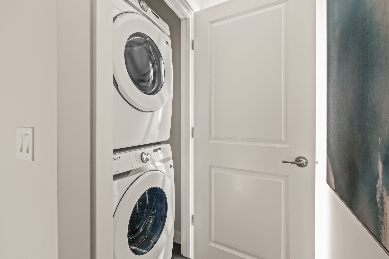 A photo of the laundry in the Geranium townhome model in Taza Park by Brookfield Residential