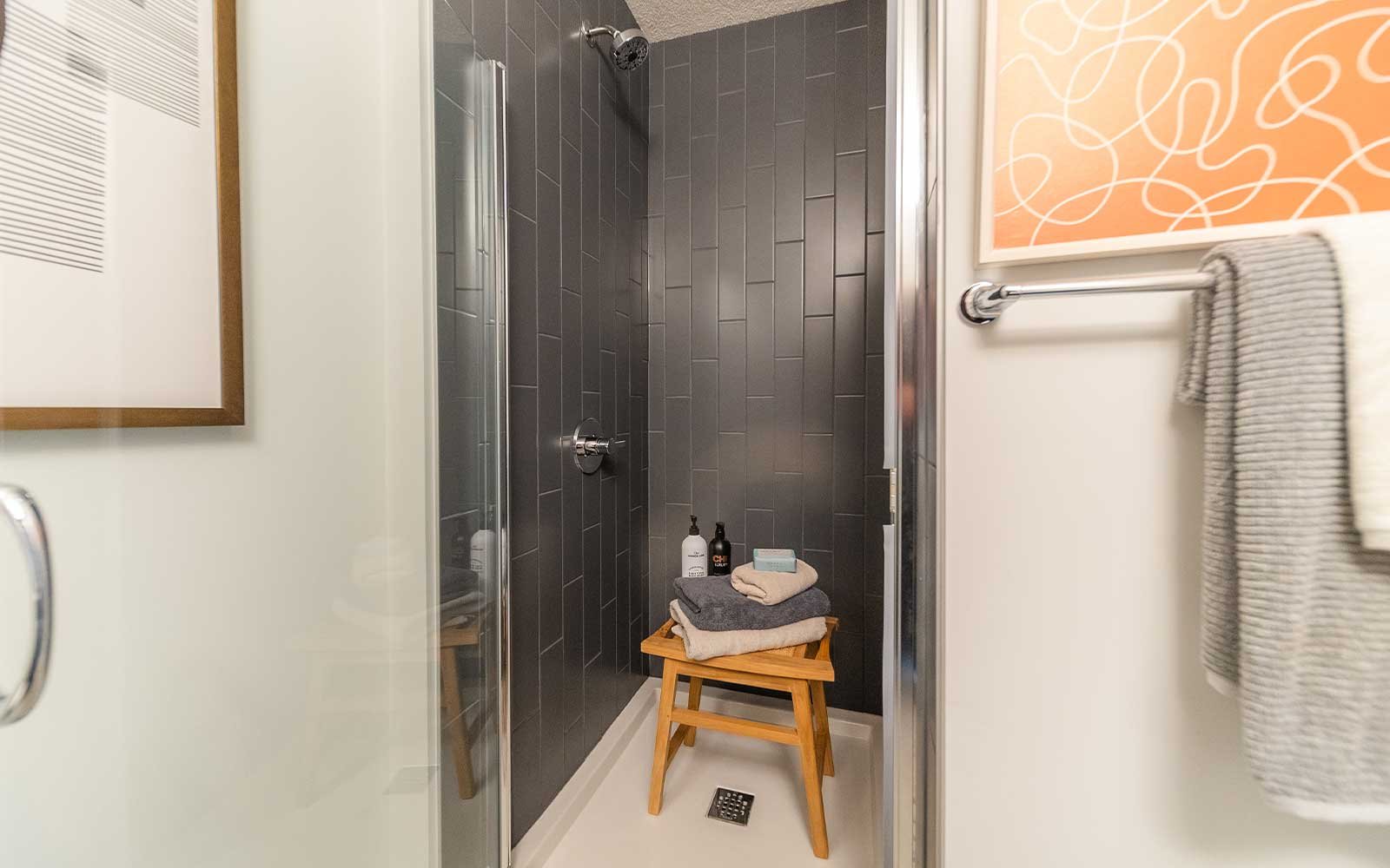 A photo of the ensuite of the Brubeck townhome model in Calgary by Brookfield Residential