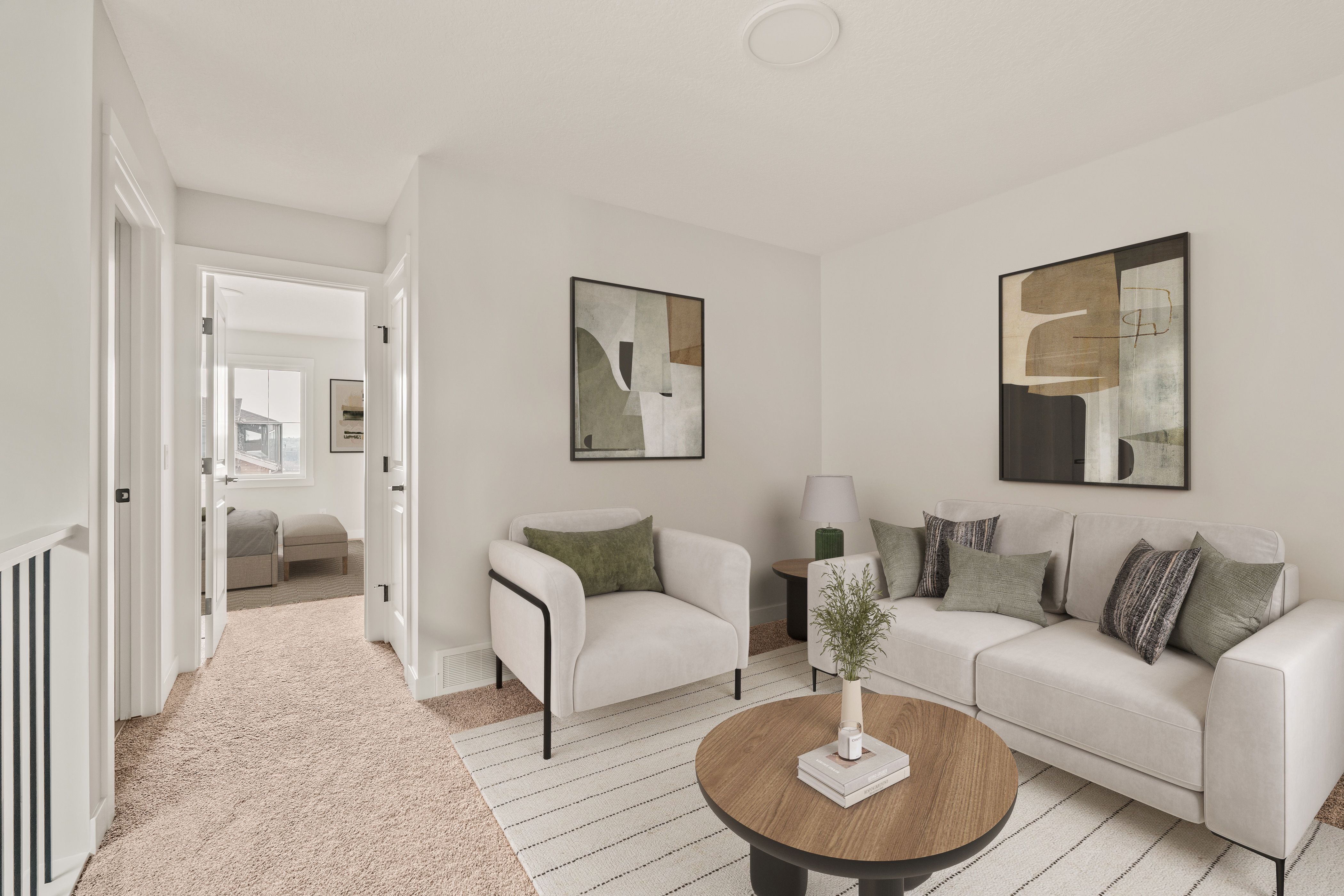 A photo of a quick possession home by Brookfield Residential located at 114 Setonvista Grove SE in Seton Ridge, Calgary, Alberta.