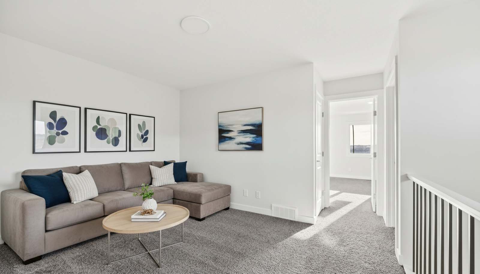 A photo of a quick possession home by Brookfield Residential located at 142 Setonvista Grove SE in Seton Ridge, Calgary, Alberta.