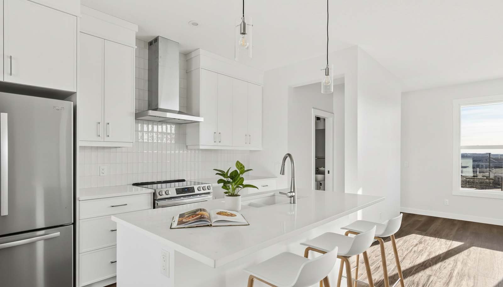 A photo of a quick possession home by Brookfield Residential located at 142 Setonvista Grove SE in Seton Ridge, Calgary, Alberta.