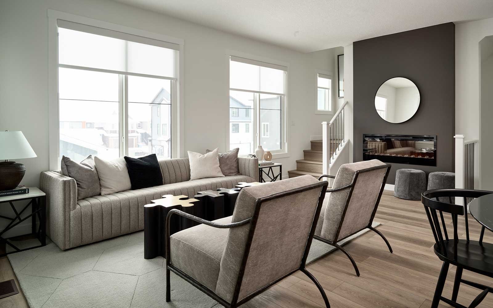 A photo of the great room in the Armstrong model in Brightside by Brookfield Residential