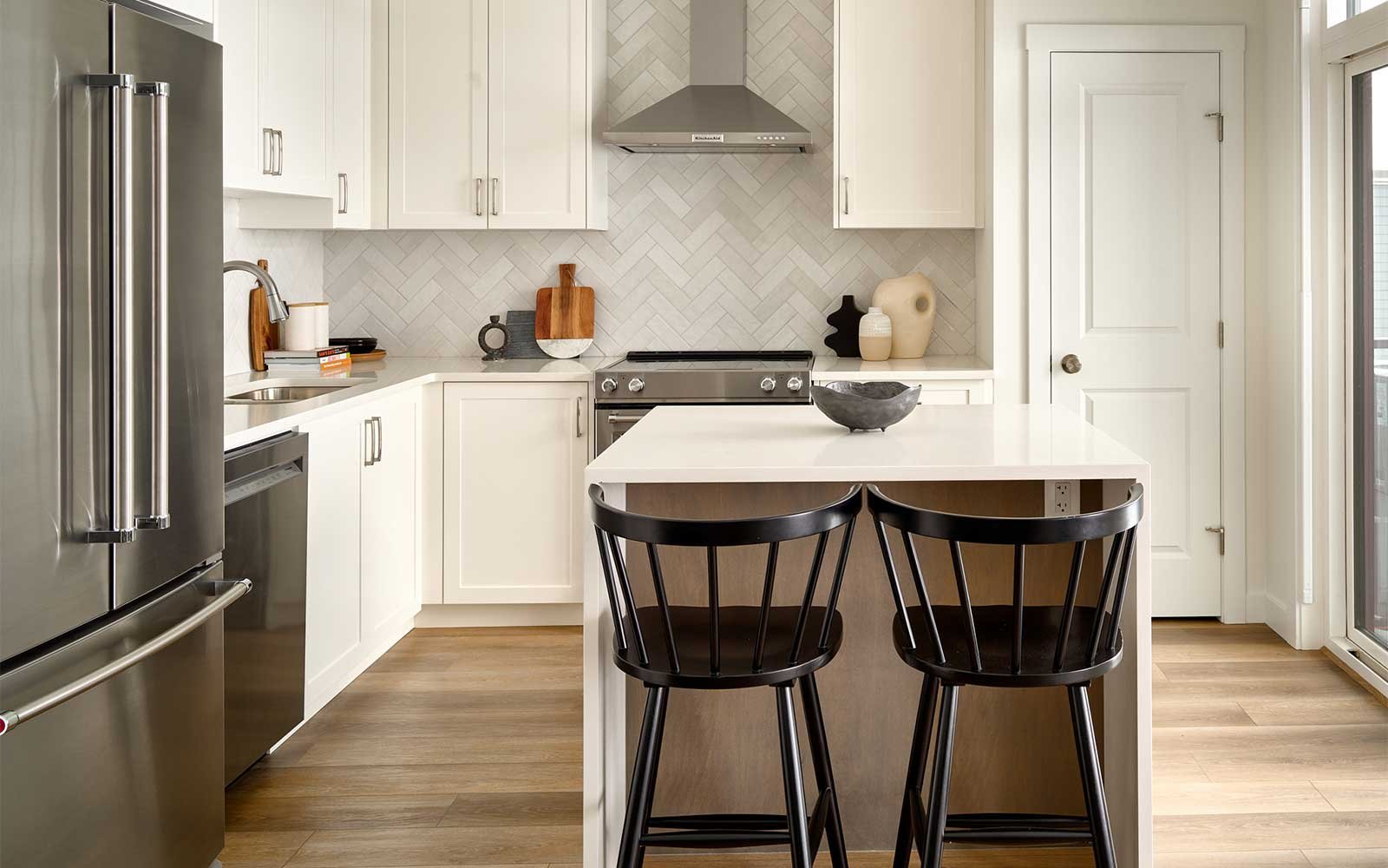 A photo of the kitchen in the Armstrong model in Brightside by Brookfield Residential