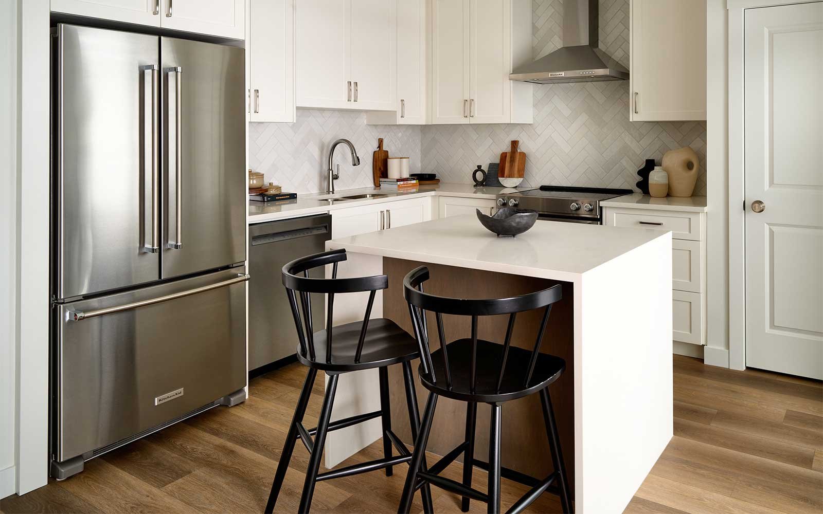 A photo of the kitchen in the Armstrong model in Brightside by Brookfield Residential