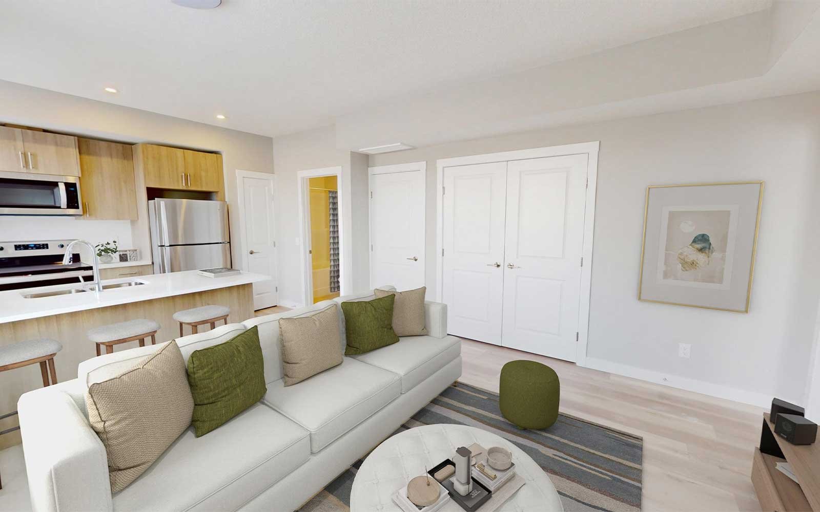 Photo of the great room in the Coltrane model in Brightside by Brookfield Residential