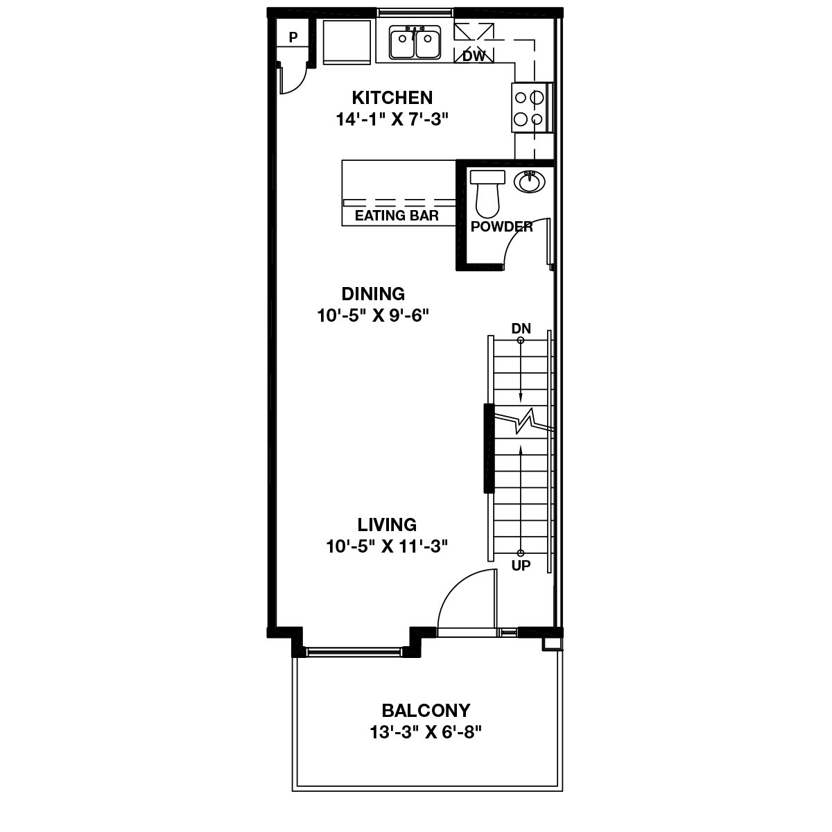 A black line drawing of the Gillespie floorplan in Seton by Brookfield Residential