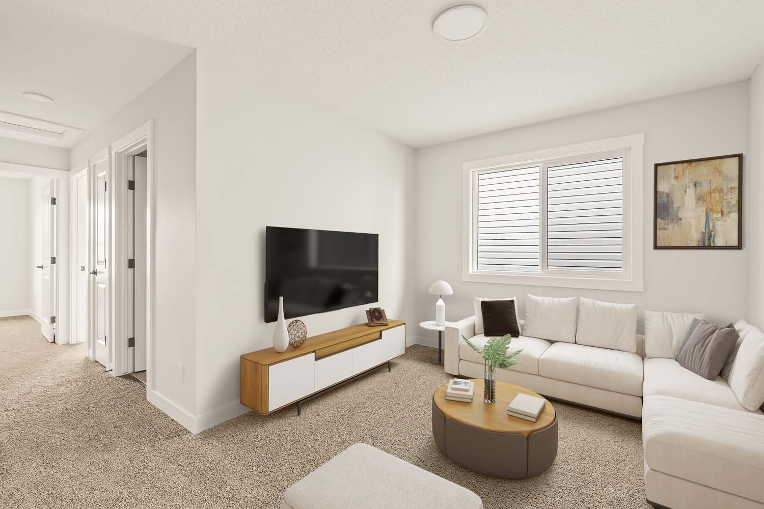 A photo of a quick possession home by Brookfield Residential, located at 19760 45 Street SE in Seton, Calgary, Alberta.