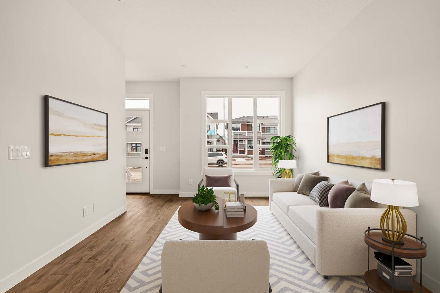 A photo of a quick possession home by Brookfield Residential, located at 19760 45 Street SE in Seton, Calgary, Alberta.