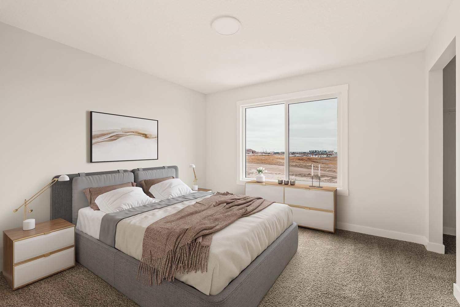 A photo of a quick possession home by Brookfield Residential, located at 19760 45 Street SE in Seton, Calgary, Alberta.