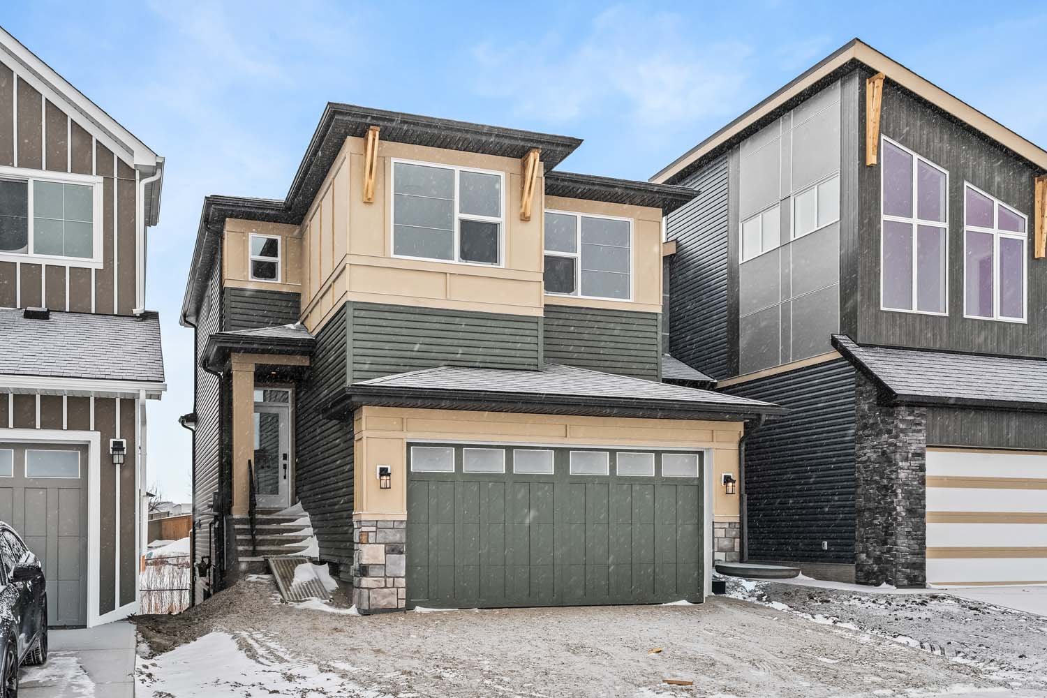 A photo of a quick possession home by Brookfield Residential, located at 215 Silver Spruce Grove SW in Silver Spruce, Calgary, Alberta.