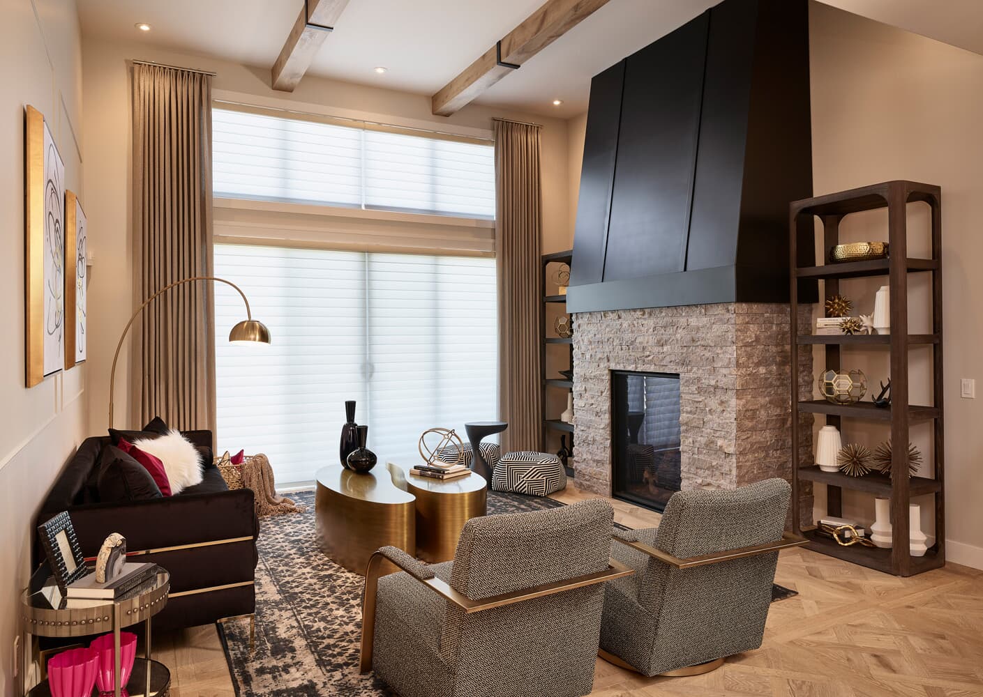 the great room in the sereno estate showhome in cranstons riverstone