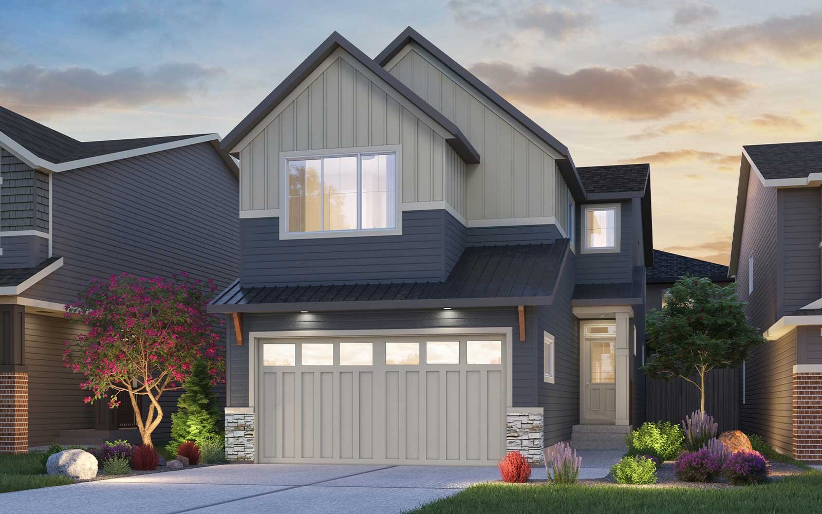 Columbia 2 - 24 Farmhouse rendering for Creekstone by Brookfield Residential in Calgary