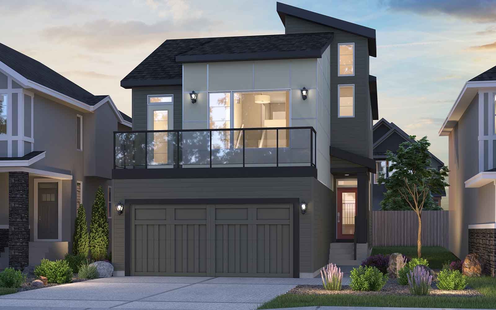 Hudson 24 Contemporary II rendering for Creekstone by Brookfield Residential in Calgary