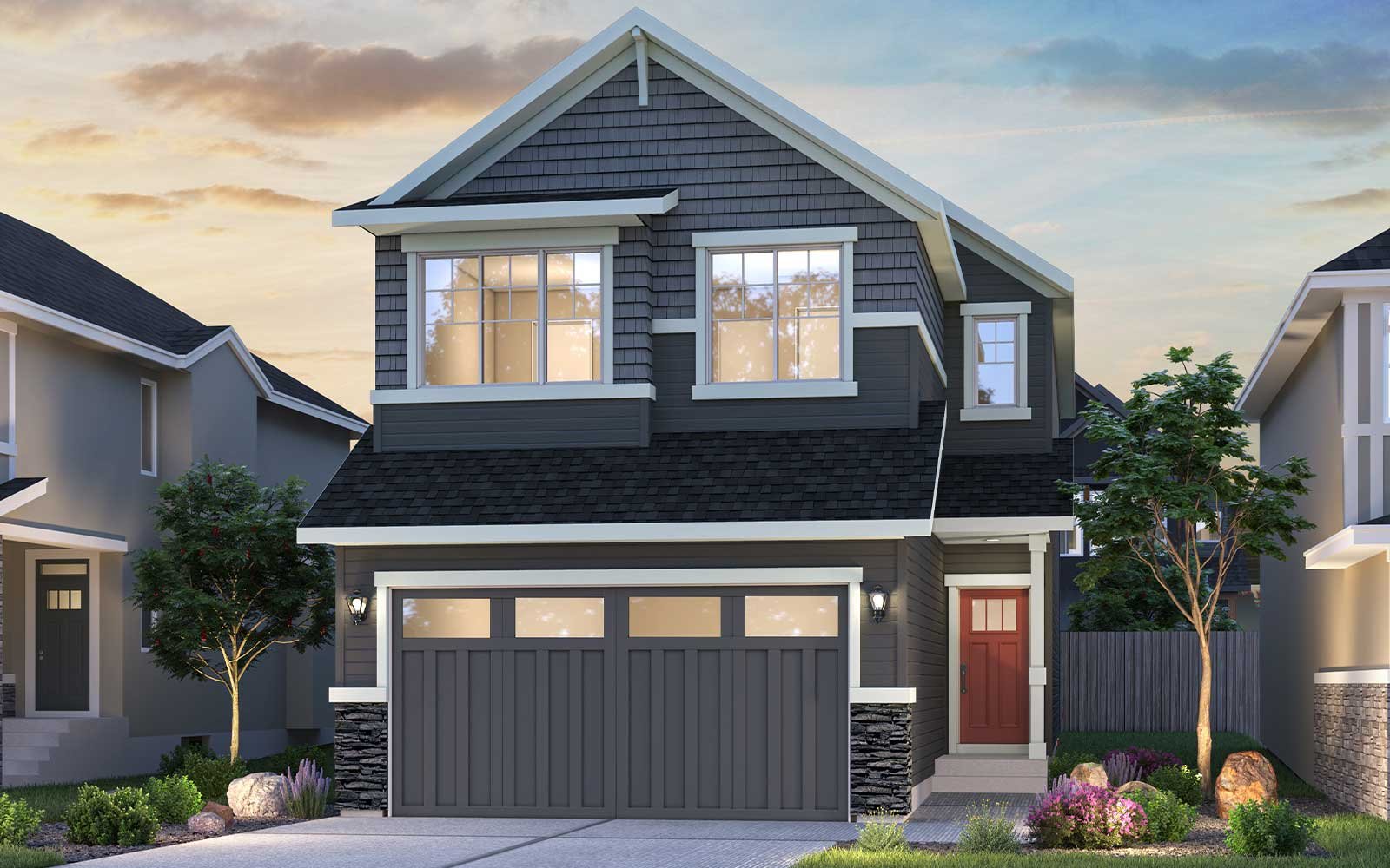 Robson 24 Arts and Crafts rendering for Creekstone by Brookfield Residential in Calgary