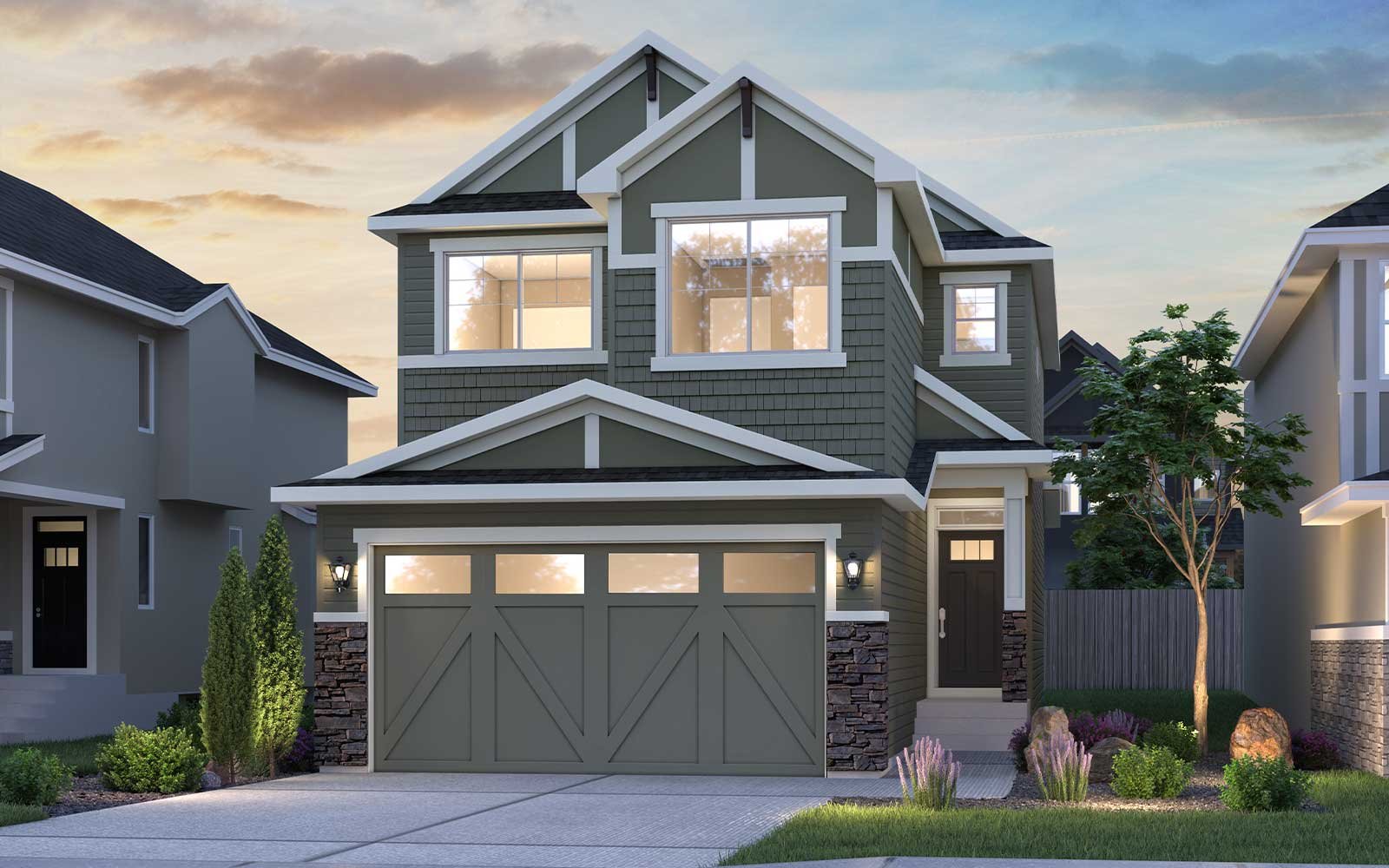 Rundle 24 - Arts and Crafts Rundle 24 Arts and Crafts rendering for Creekstone by Brookfield Residential in Calgary