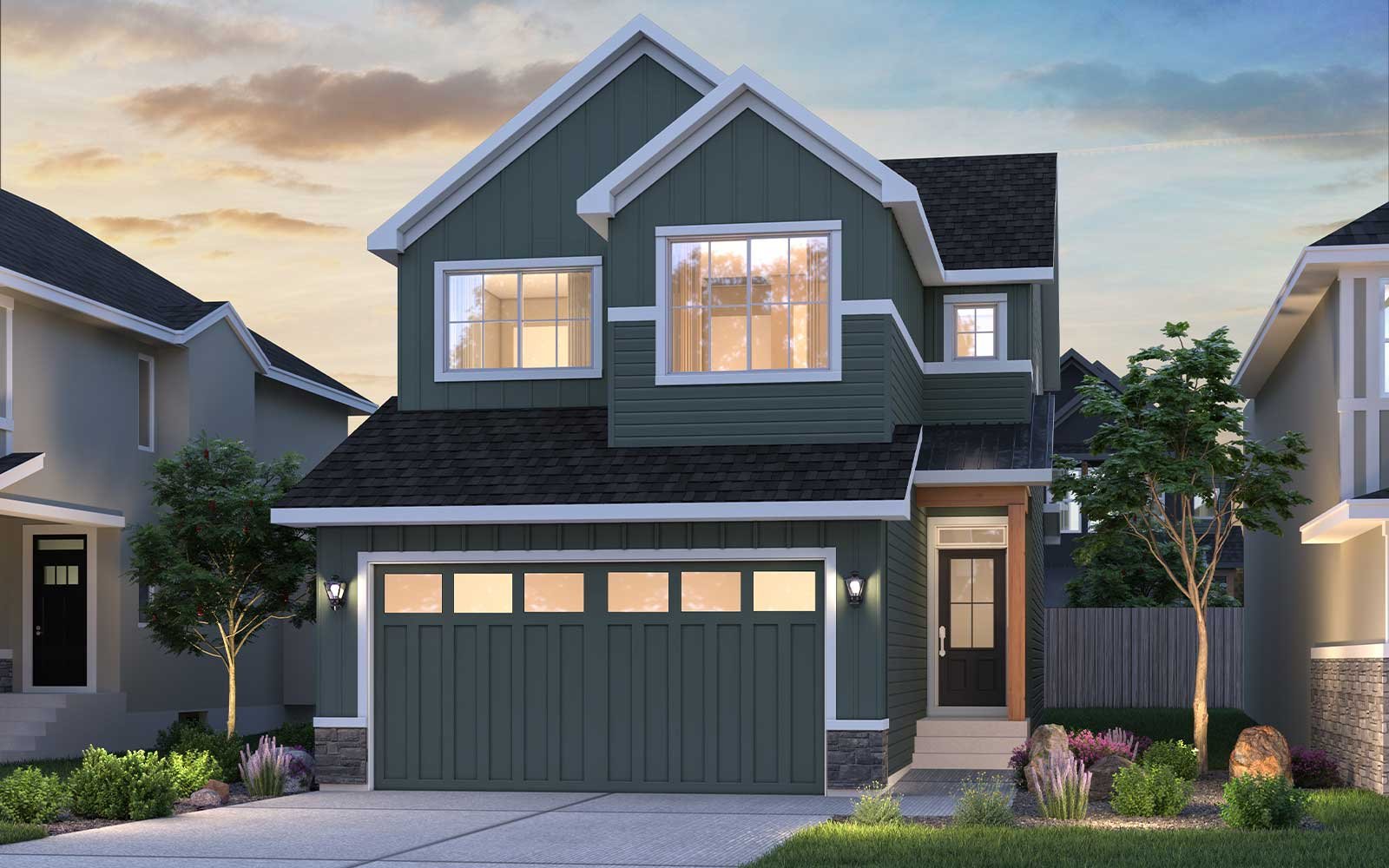 Rundle 24 Farmhouse rendering for Creekstone by Brookfield Residential in Calgary