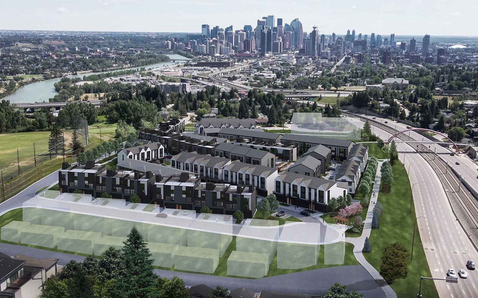 View of the Calgary skyline from Crown Park