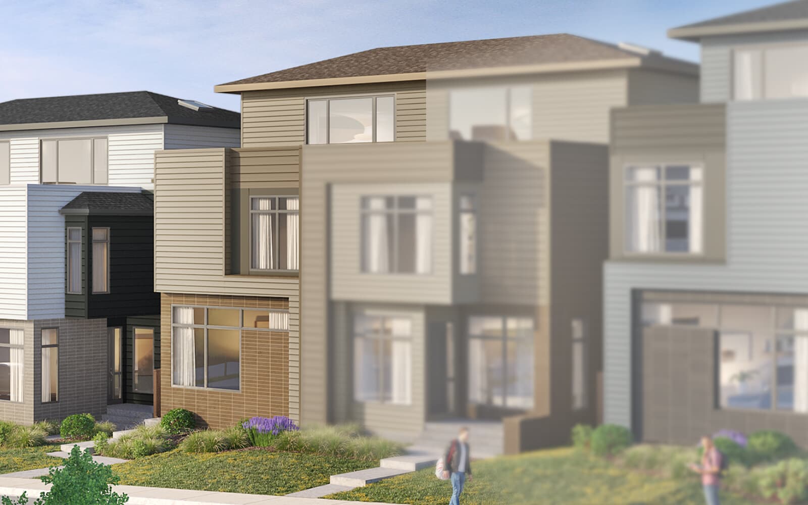 An exterior rendering of the Griffith model in Crown Park by Brookfield Residential