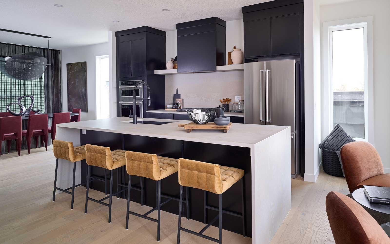 Photo of the kitchen of the Rouge show home in Crown Park by Brookfield Residential