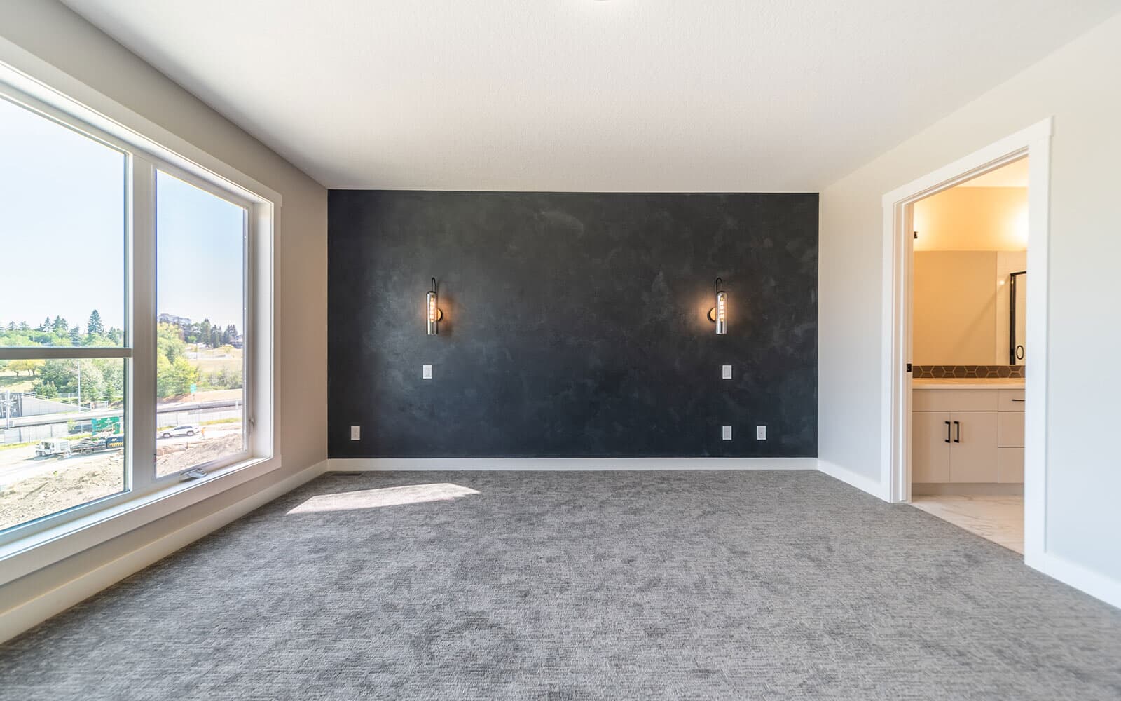 A photo of the primary bedroom of the Gatineau model in Crown Park by Brookfield Residential