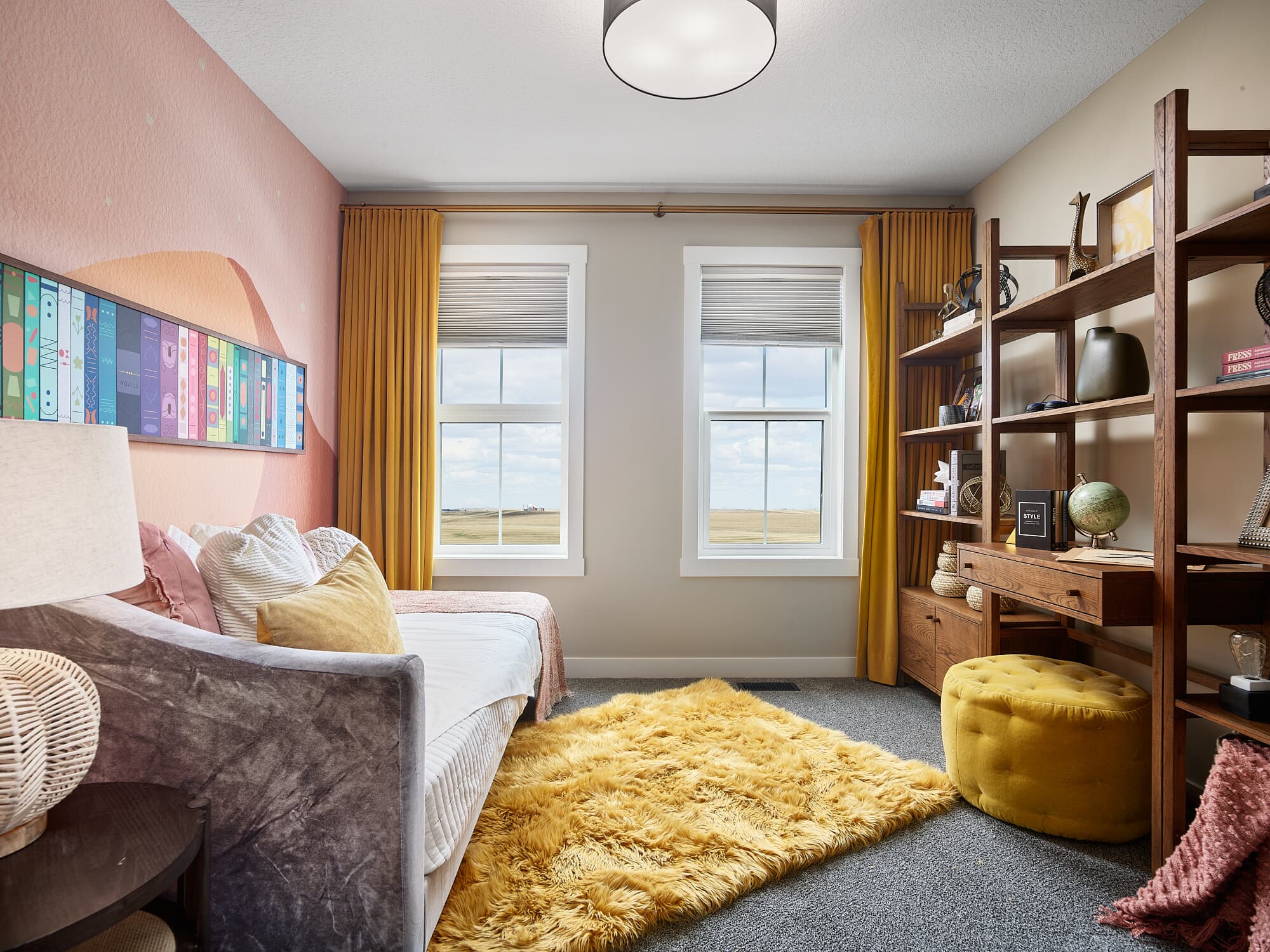 Bedroom of the Robson 26 model home by Brookfield Residential