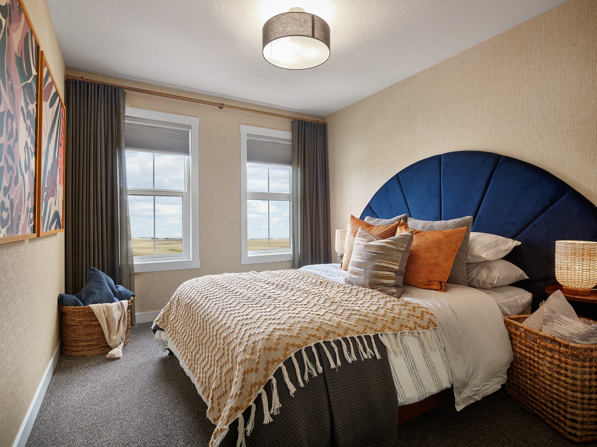 Bedroom of the Robson 26 model home by Brookfield Residential