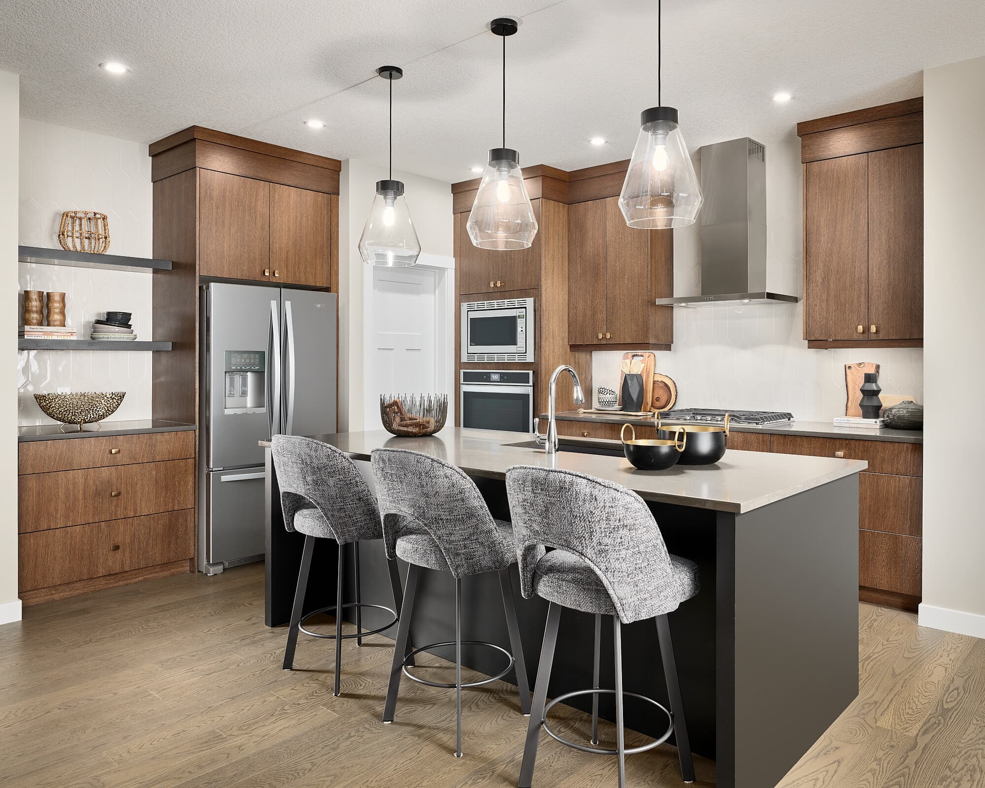 Kitchen of the Robson 26 model home by Brookfield Residential