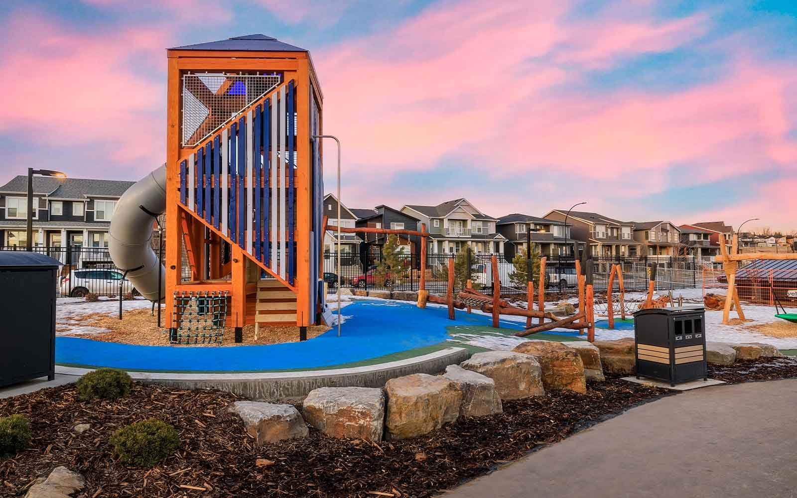 Photo of the playground at The Lodge in Rockland Park by Brookfield Residential