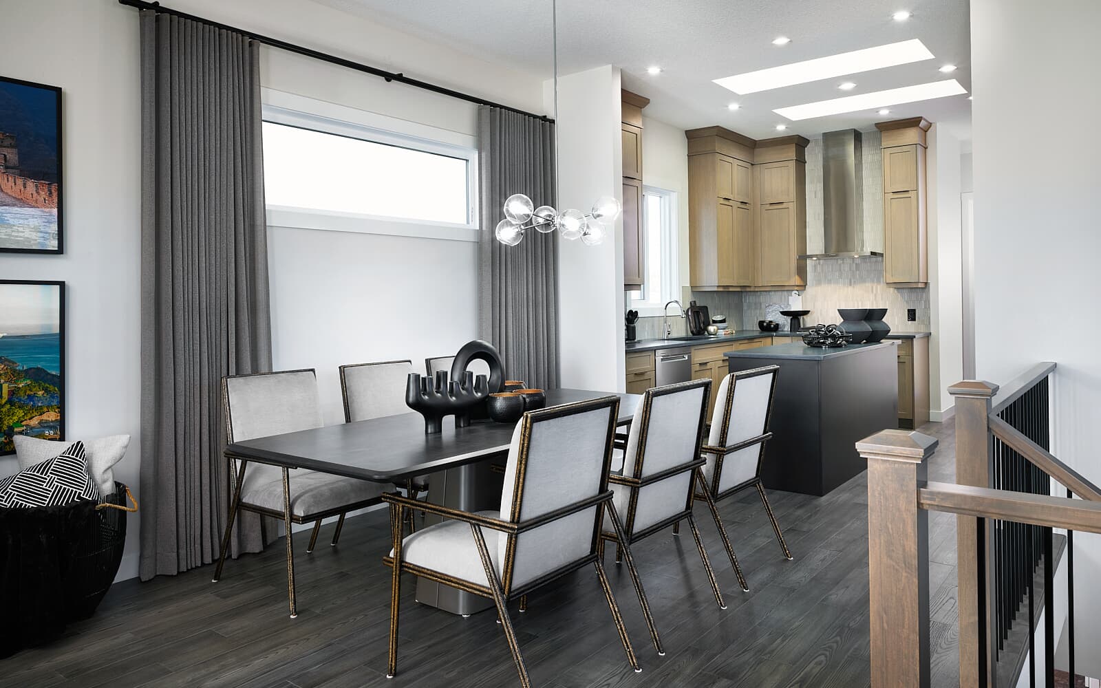 Dining room of the York showhome in Rockland Park by Brookfield Residential