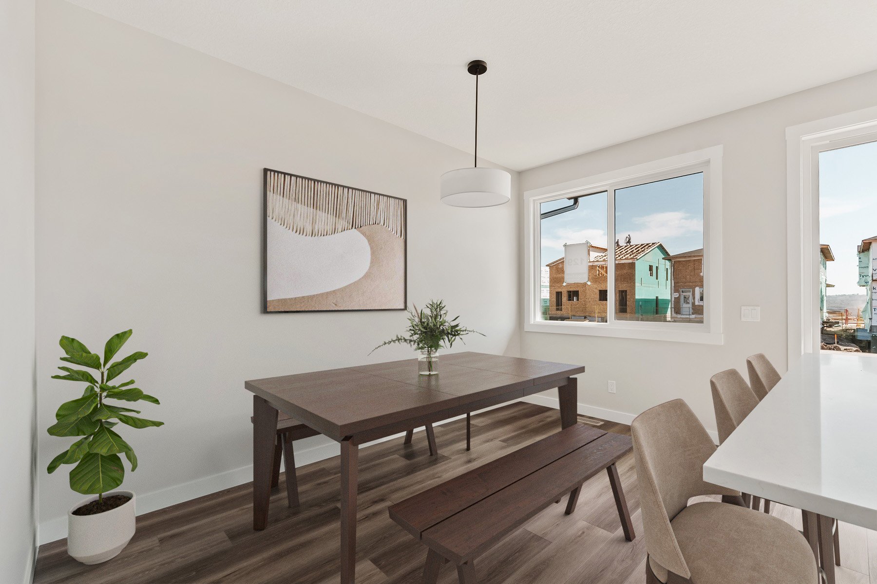 A photo of the duplex quick possession at 129 Setonvista Gate SE in Seton Ridge by Brookfield Residential