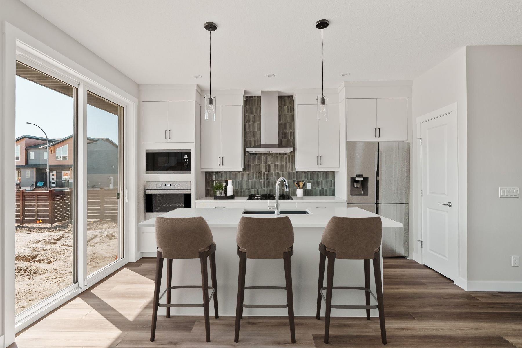 A photo of the duplex quick possession at 129 Setonvista Gate SE in Seton Ridge by Brookfield Residential