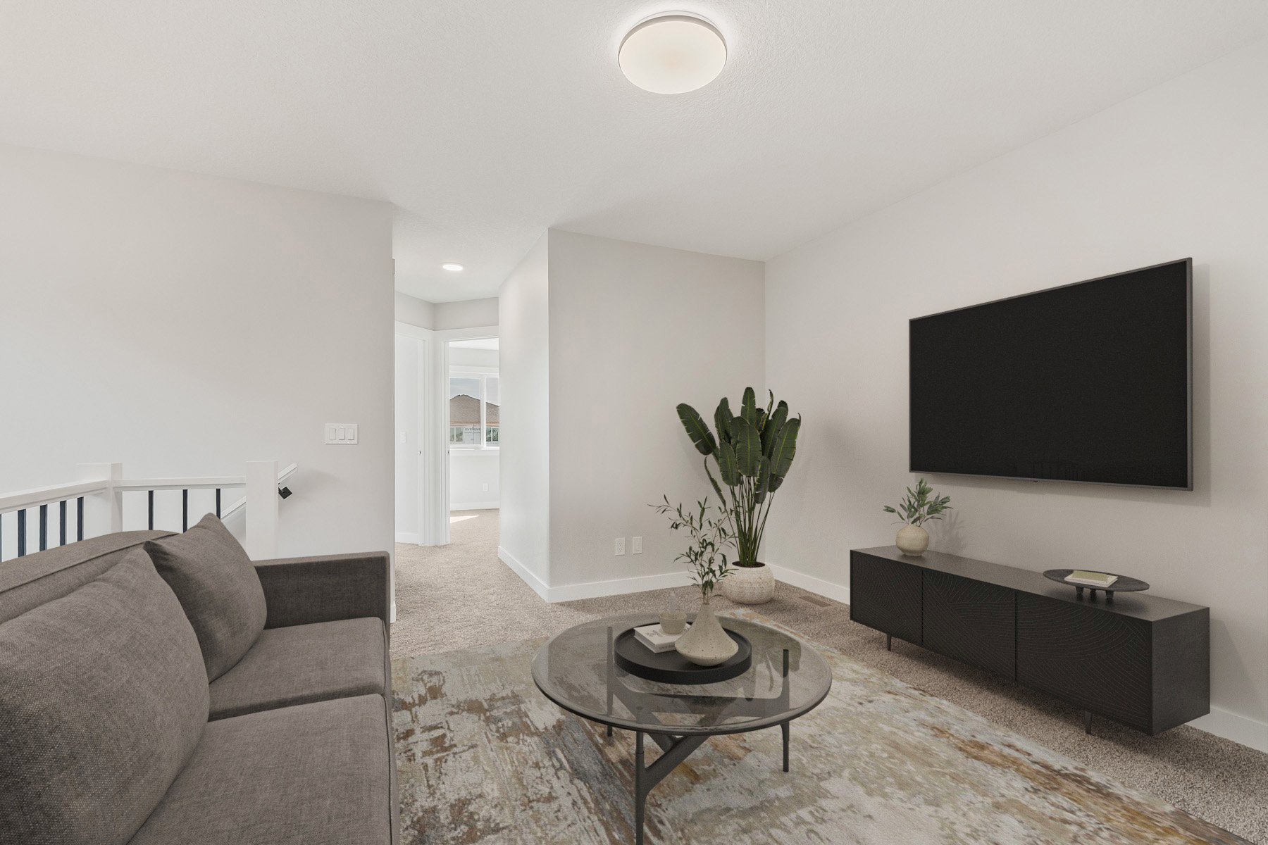 A photo of the duplex quick possession at 129 Setonvista Gate SE in Seton Ridge by Brookfield Residential