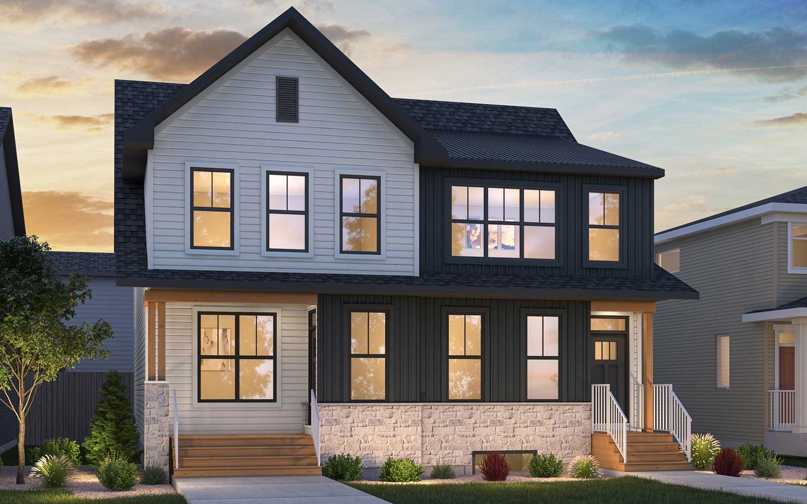 Alder - Farmhouse An exterior rendering of the Farmhouse style