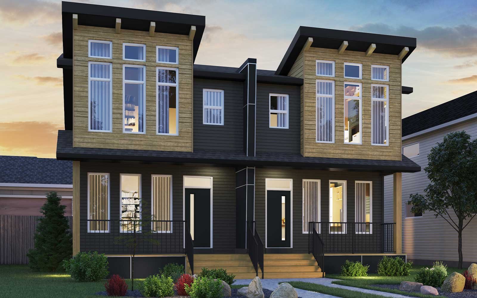 Brookfield Residential Semi D Rustic Contemporary 2 Elevation